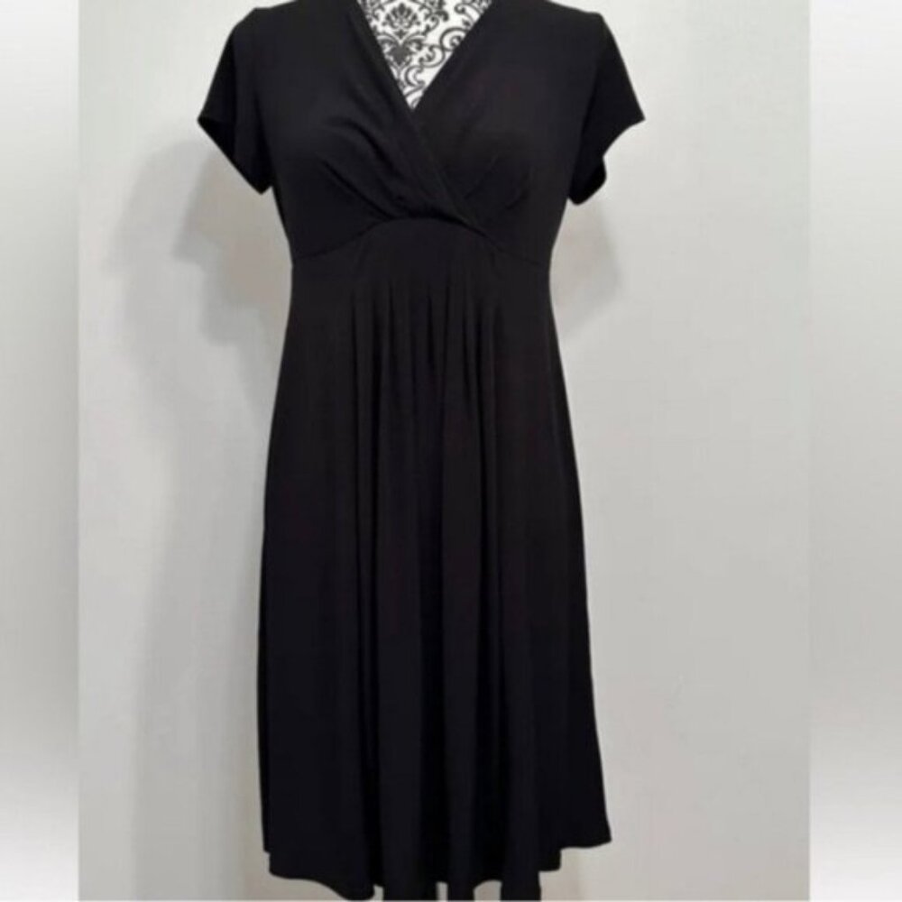 Elegant Black V-Neck Dress